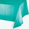 Party Central Club Pack of 12 Teal Blue Solid Rectangular Disposable Plastic Banquet Party Table Covers 108"